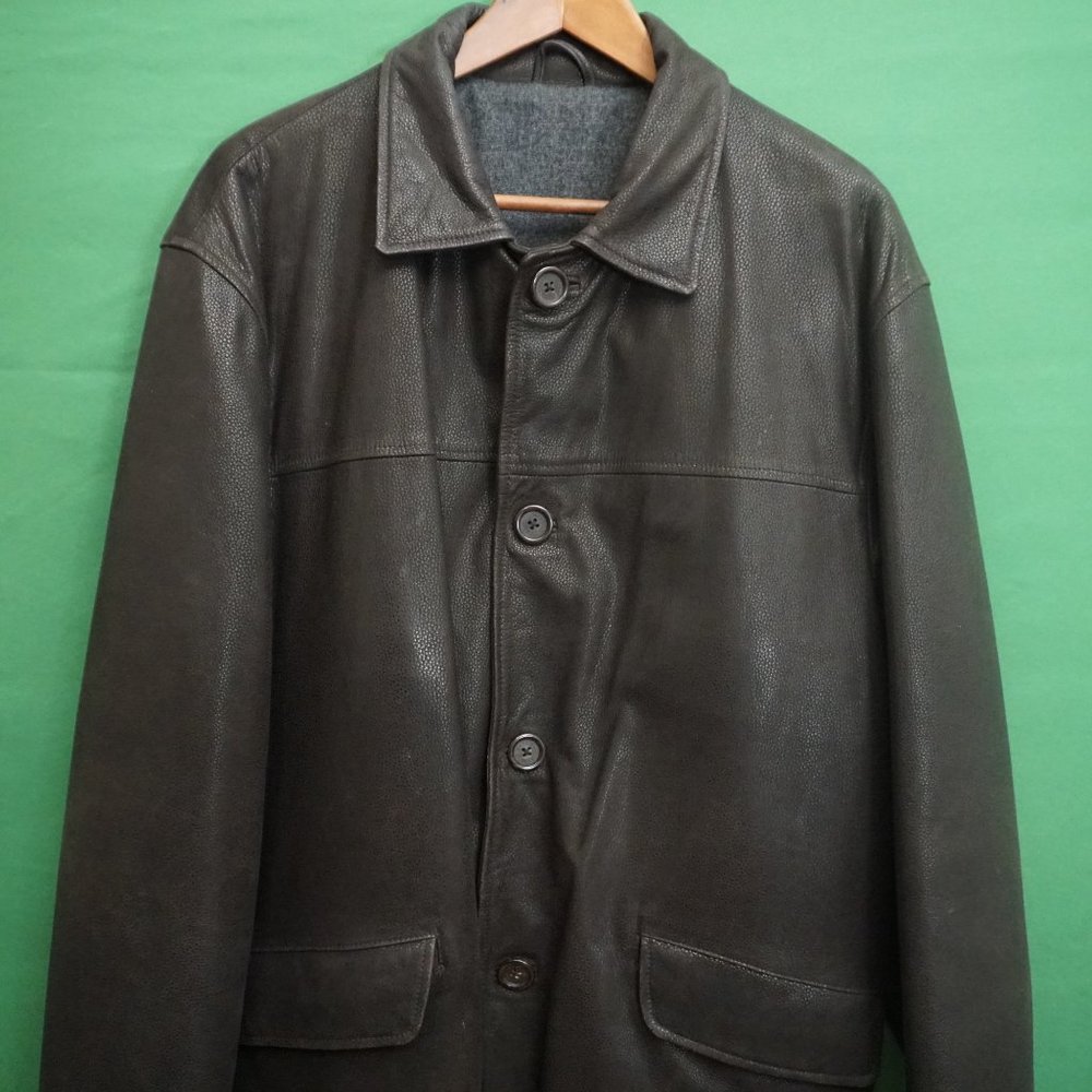 Massimo Dutti black Leather Jacket